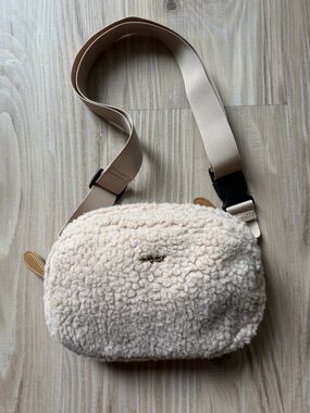 Beige Sherpa Belt Bag - Women's Cozy Fanny Pack